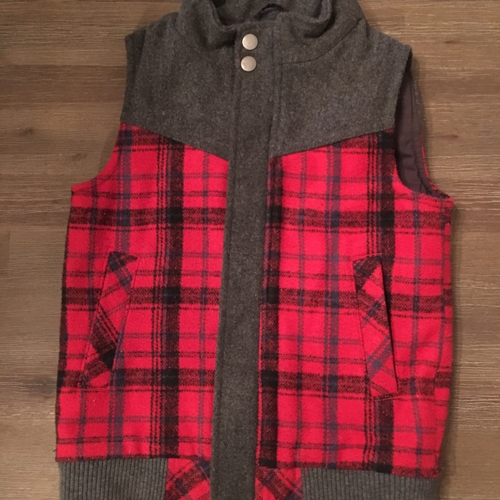 Toddler Boy plaid winter vest